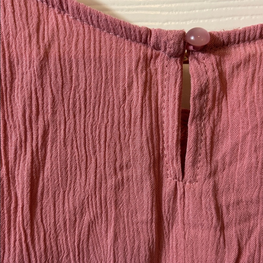 Self Esteem Dusty Rose Lace-Trim Tie-Front Camisole - Picture 6 of 8